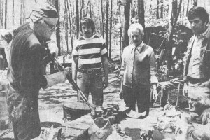 Ed Devlin and Edith Low with Raku pottery pieces. 