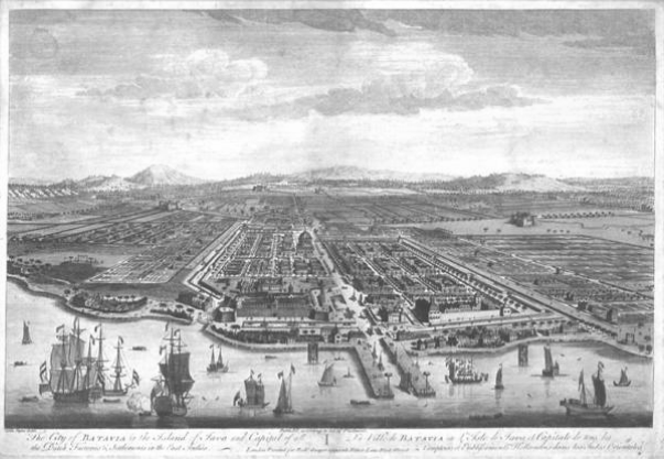 Batavia (Jakarta) on the island of Java Indonesia was the headquarters of the Dutch East India Company and was founded in 1619. It features magnificent homes of wealthy Dutch merchants. 